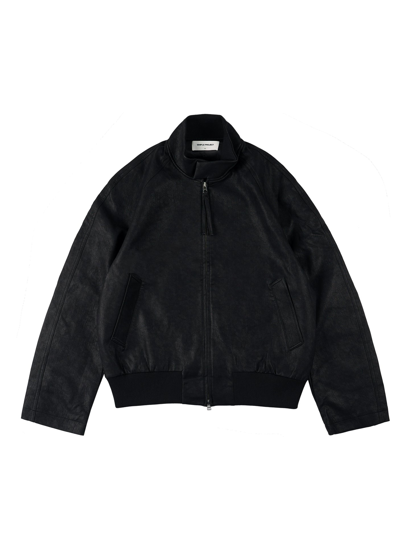Simple Project PU Leather Jacket