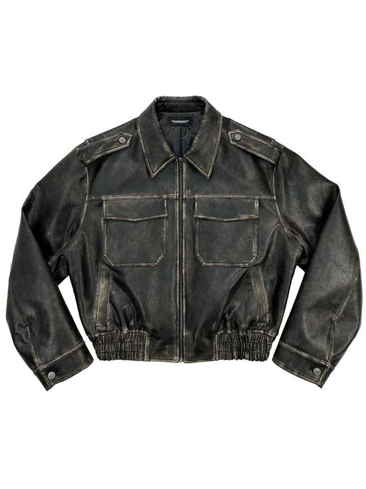 UNKNOWNWORLD HEAVYWEIGHT LEATHER JACKET