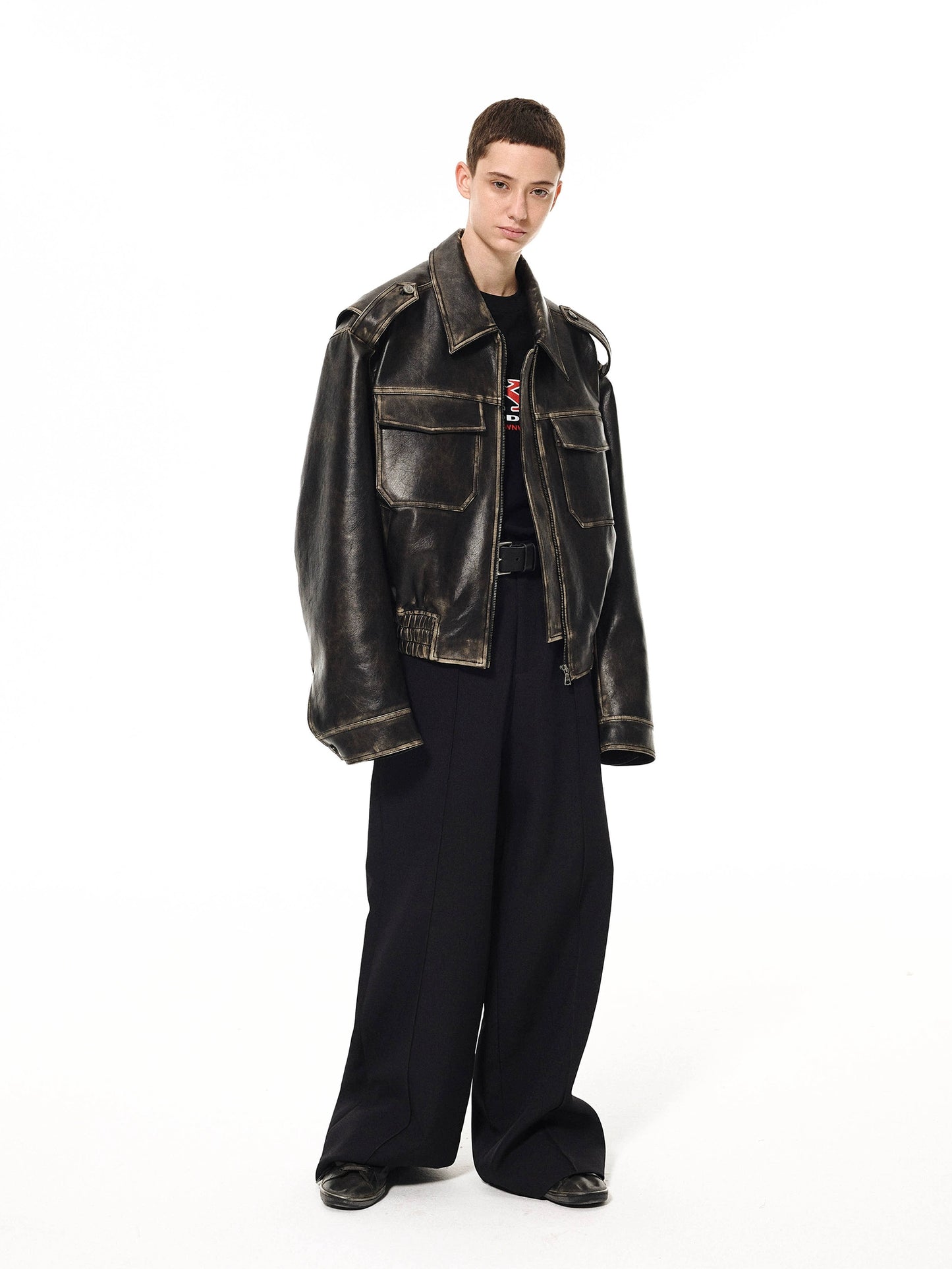 UNKNOWNWORLD HEAVYWEIGHT LEATHER JACKET