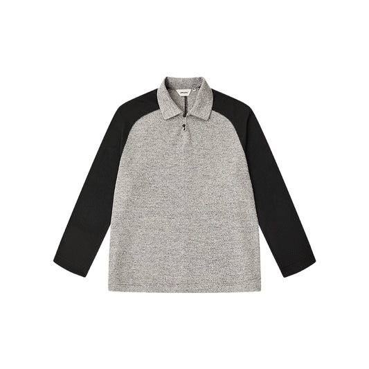OPICLOTH Polo collar knitted sweater