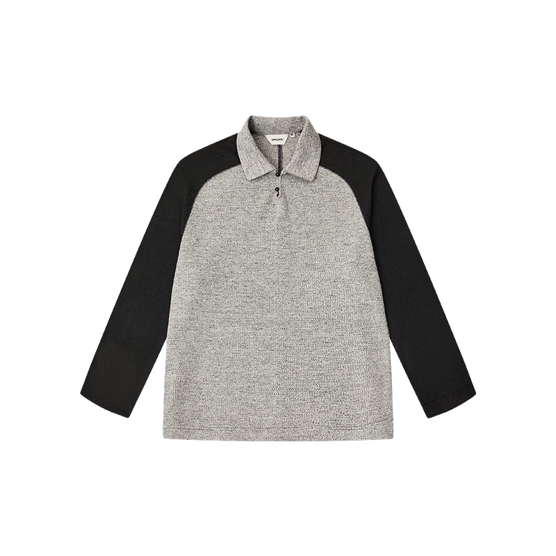 OPICLOTH Polo collar knitted sweater