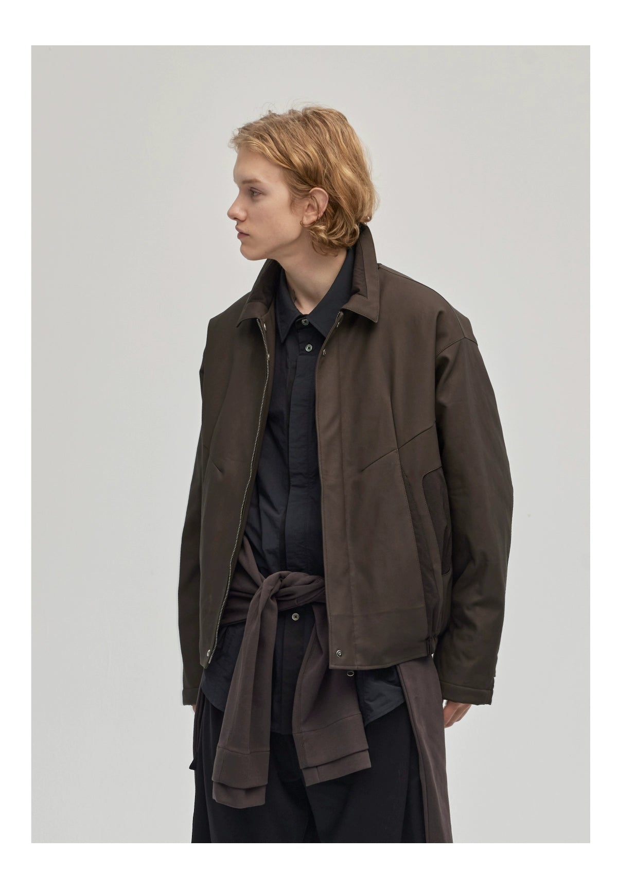 DECESOLO PU leather heavy short jacket