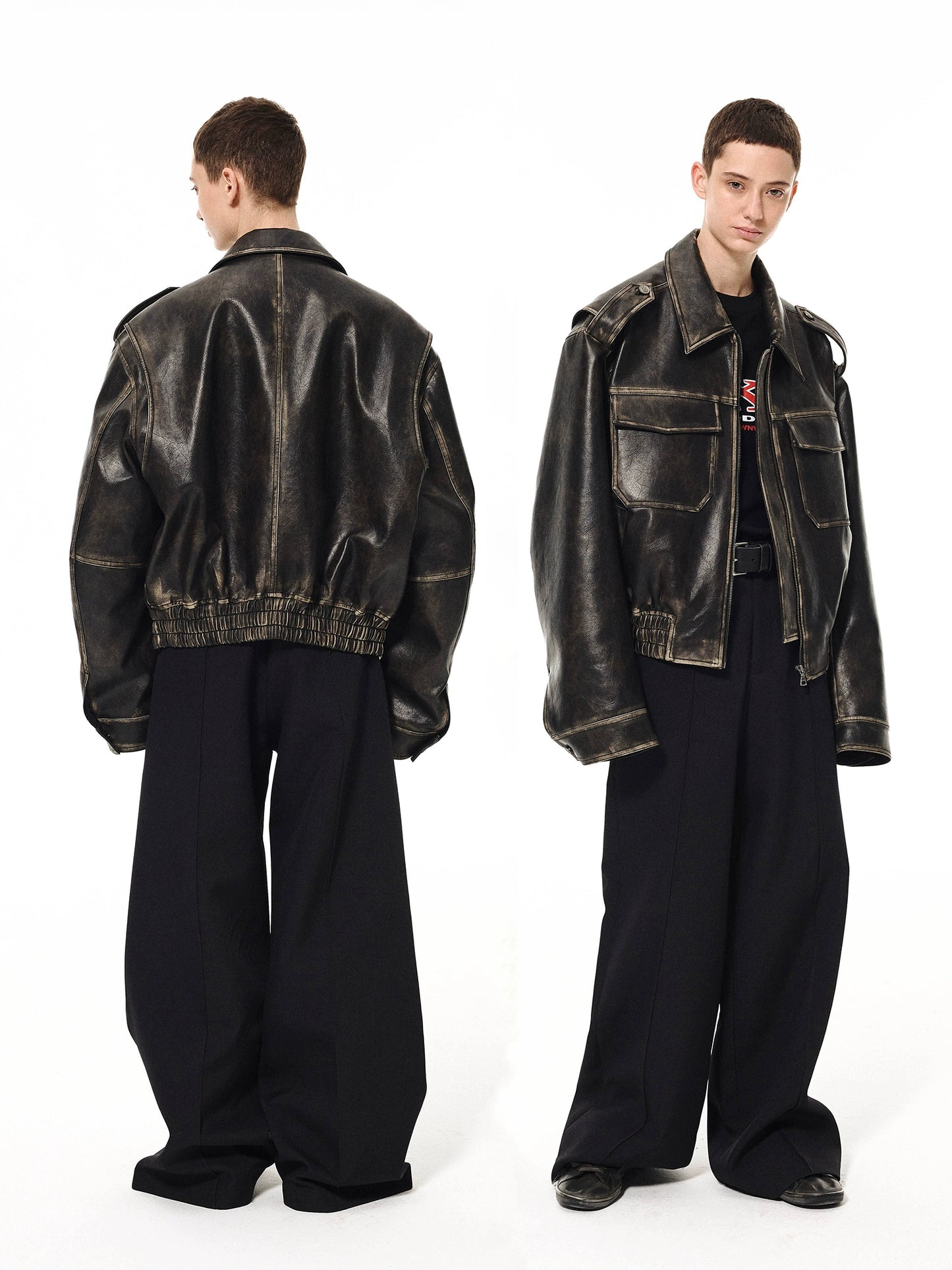 UNKNOWNWORLD HEAVYWEIGHT LEATHER JACKET