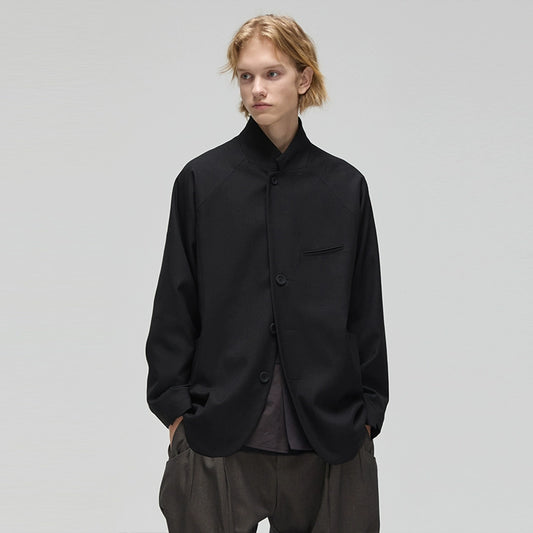 DECESOLO Fed suit collar button jacket