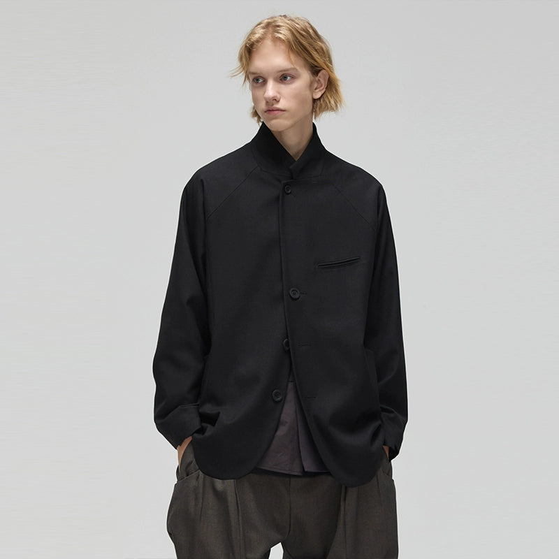 DECESOLO Fed suit collar button jacket
