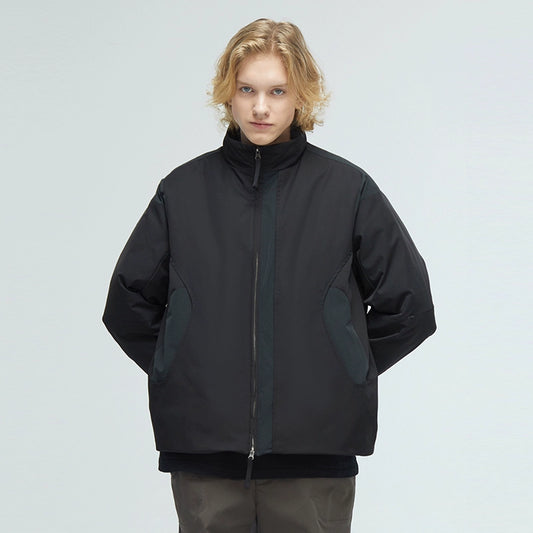 DECESOLO Multi-color stitched stand-up duck down jacket