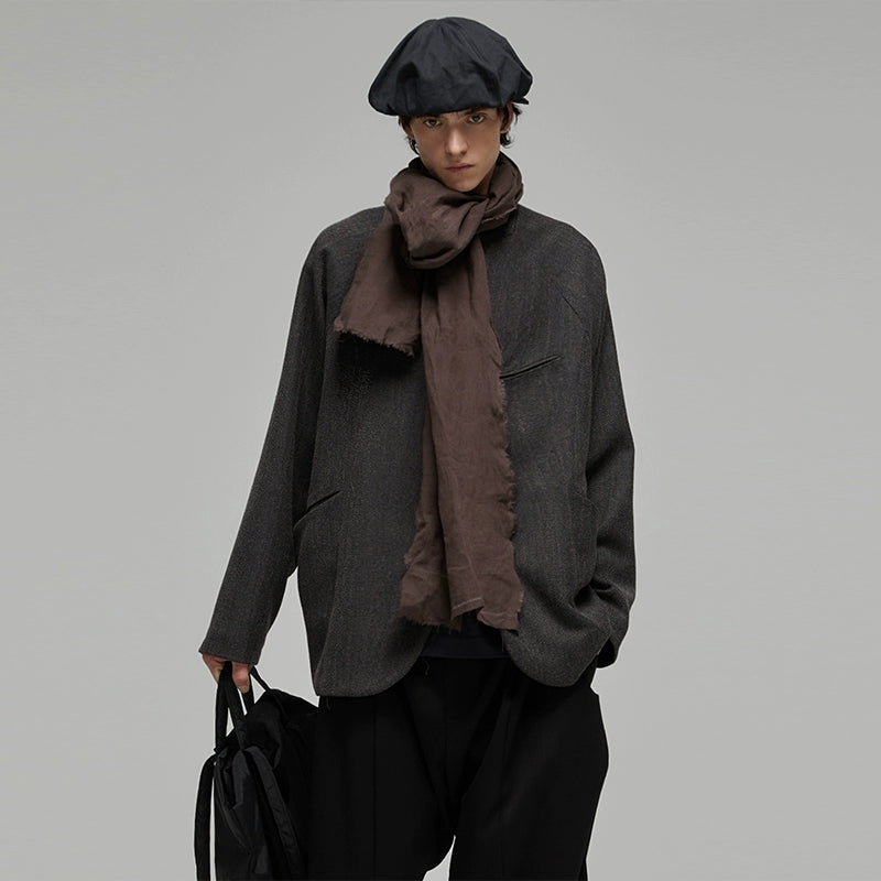 DECESOLO Fed suit collar button jacket
