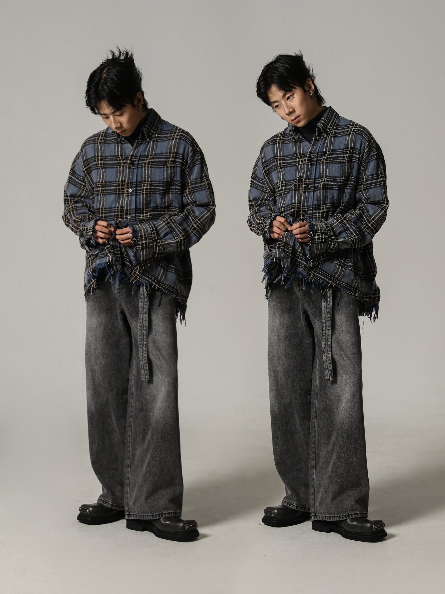 MASONPRINCE's High Rise Loose Retro Straight Leg Casual Pants