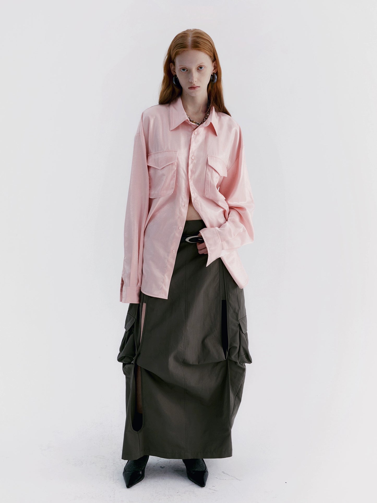 Delivery Pale pink long-sleeved shirt